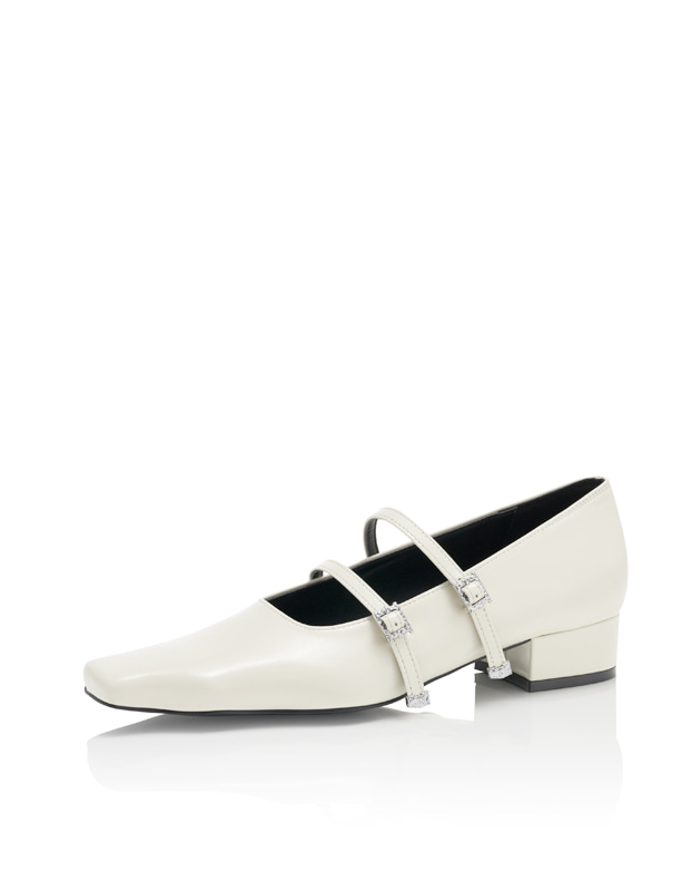 Didorphin two strap Flats ivory